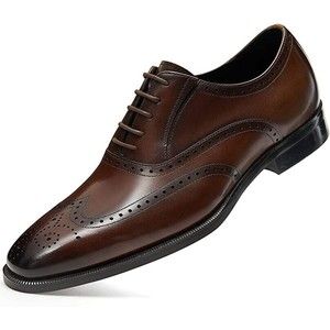 FRASOICUS Men Dress Shoes Leather Brogue oxford derby us 11 brown